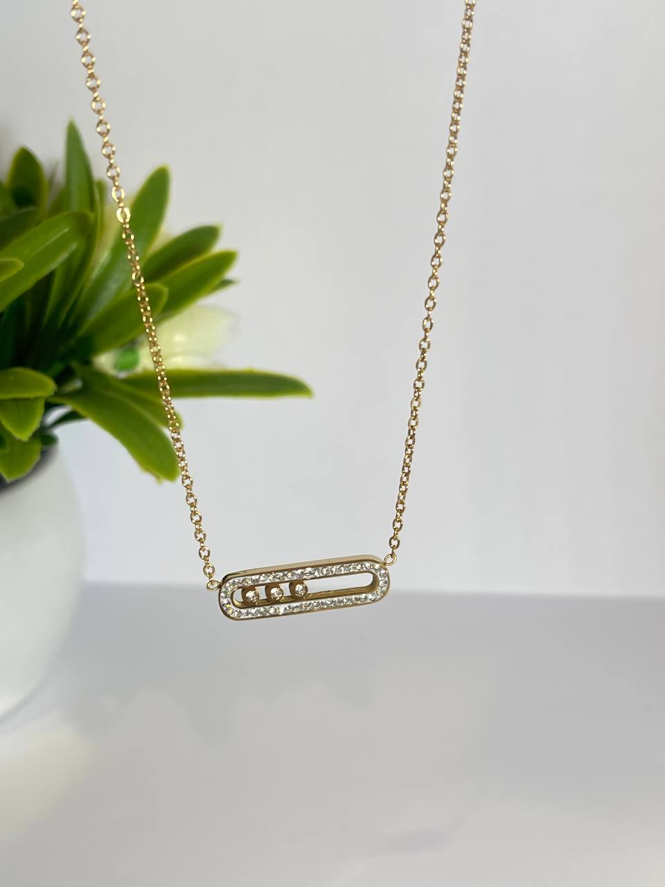 Diamond Bar Necklace