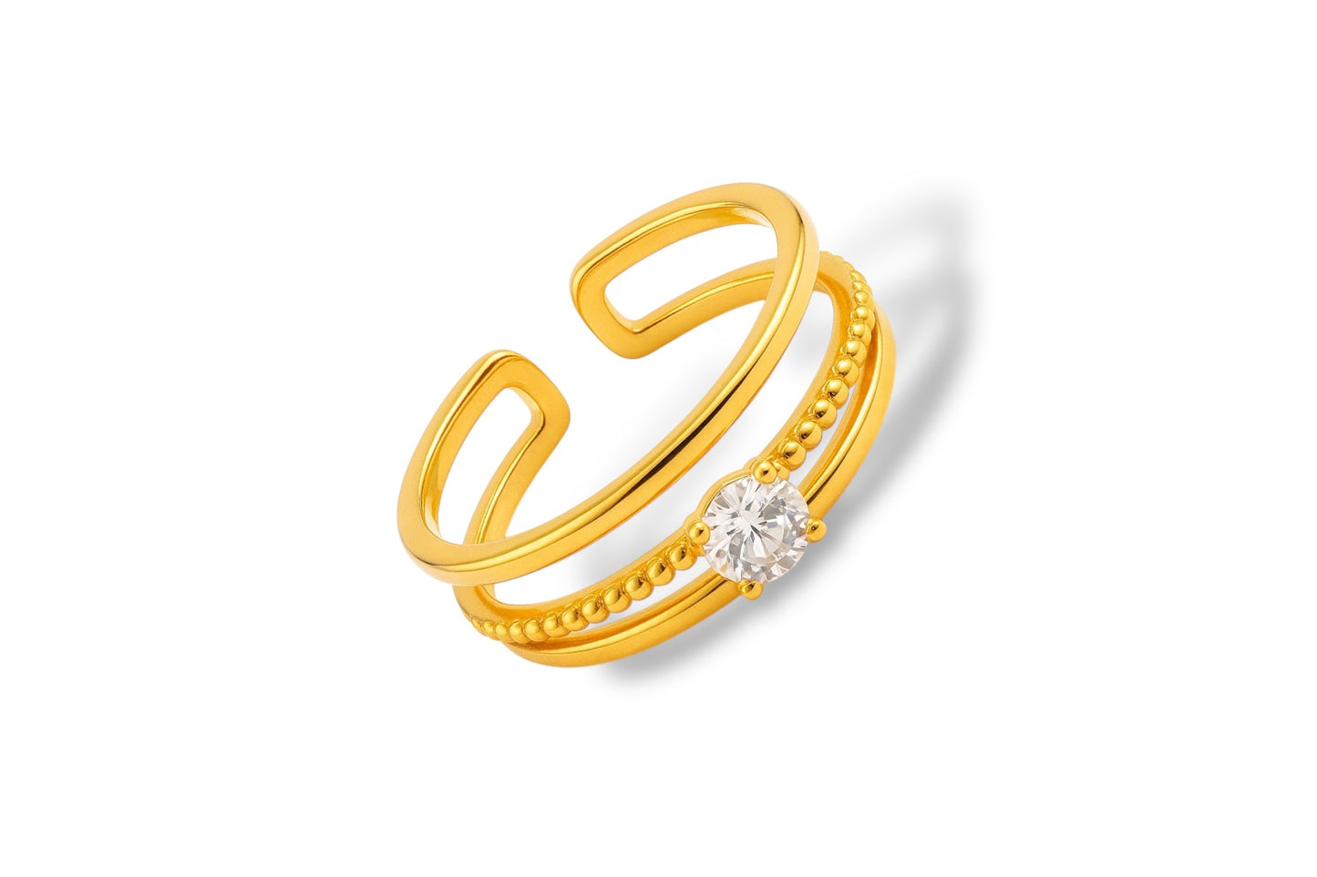 Triple Shine Ring