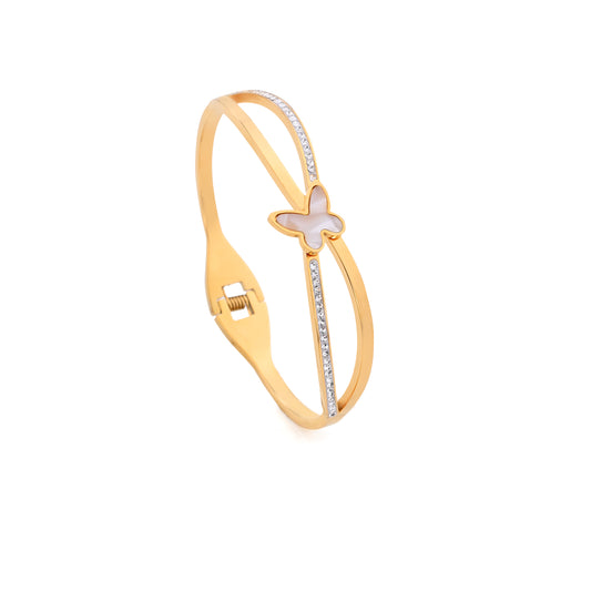 White Butterfly Straus Bracelet