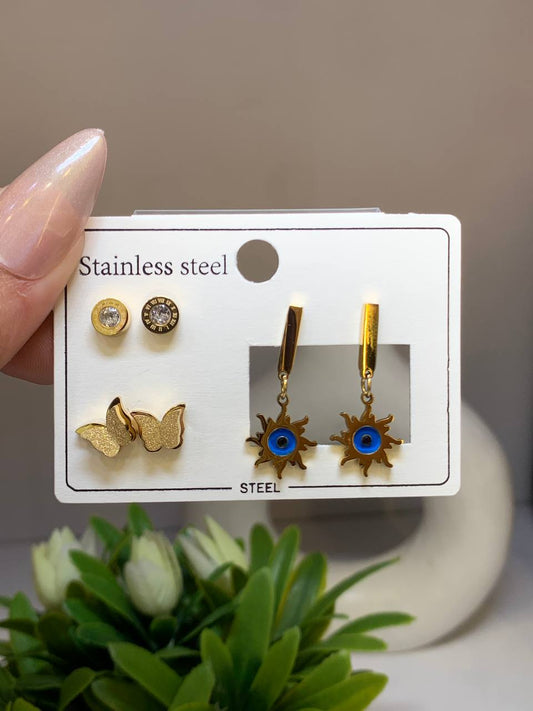 Solar Eye Earring Set