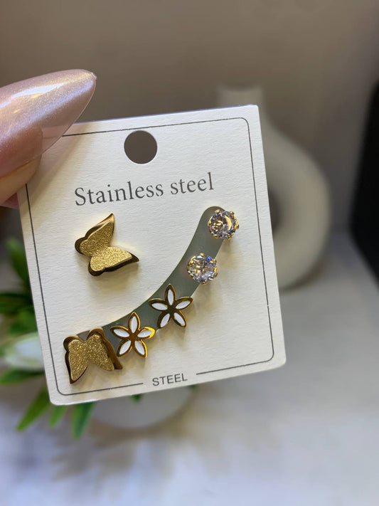 Wings & petals Earring Set