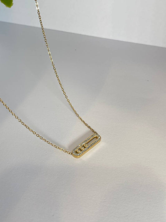 Diamond Bar Necklace