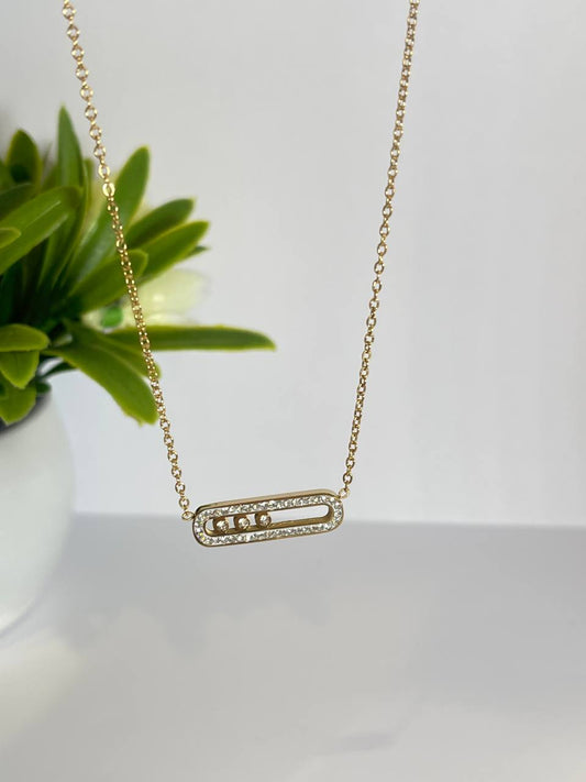 Diamond Bar Necklace