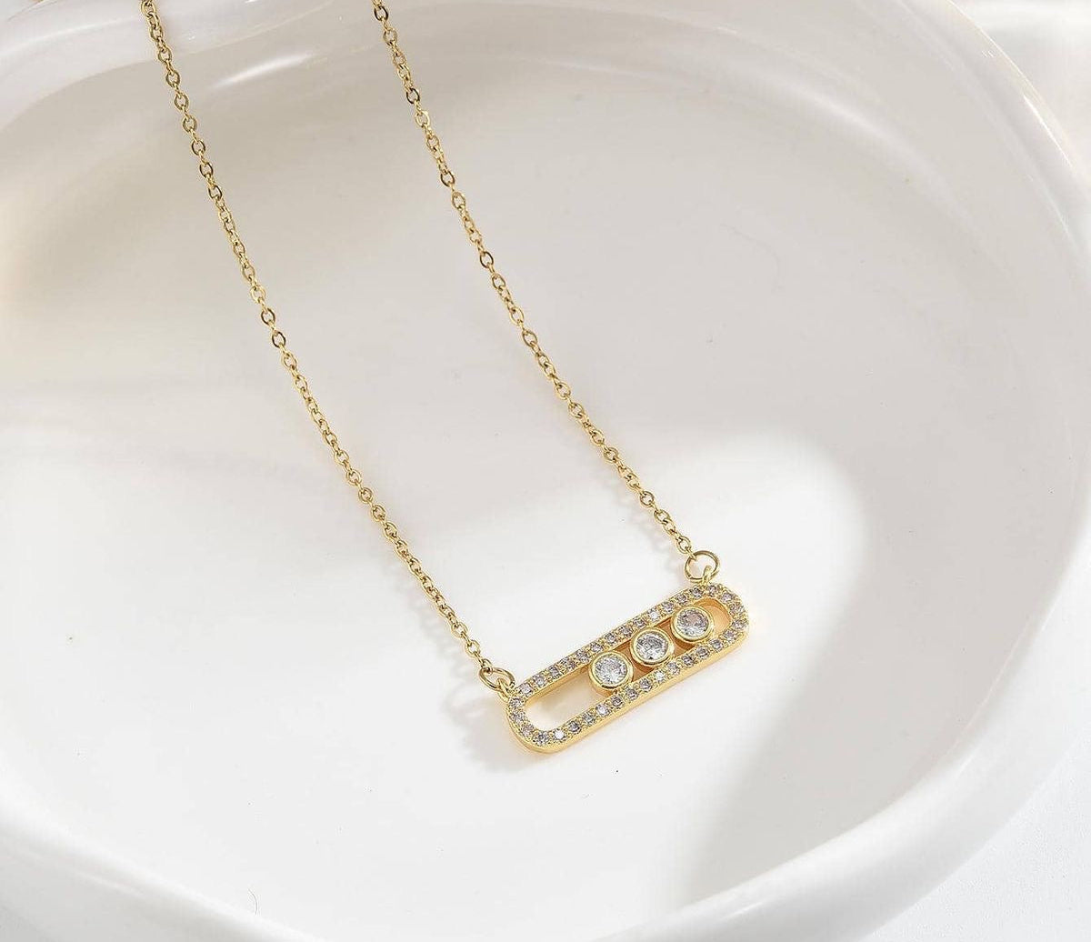 Diamond Bar Necklace